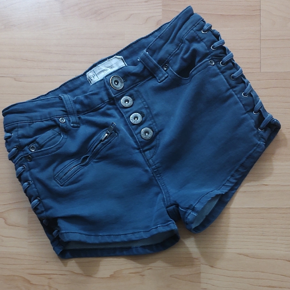 Free People Blue Jean Shorts